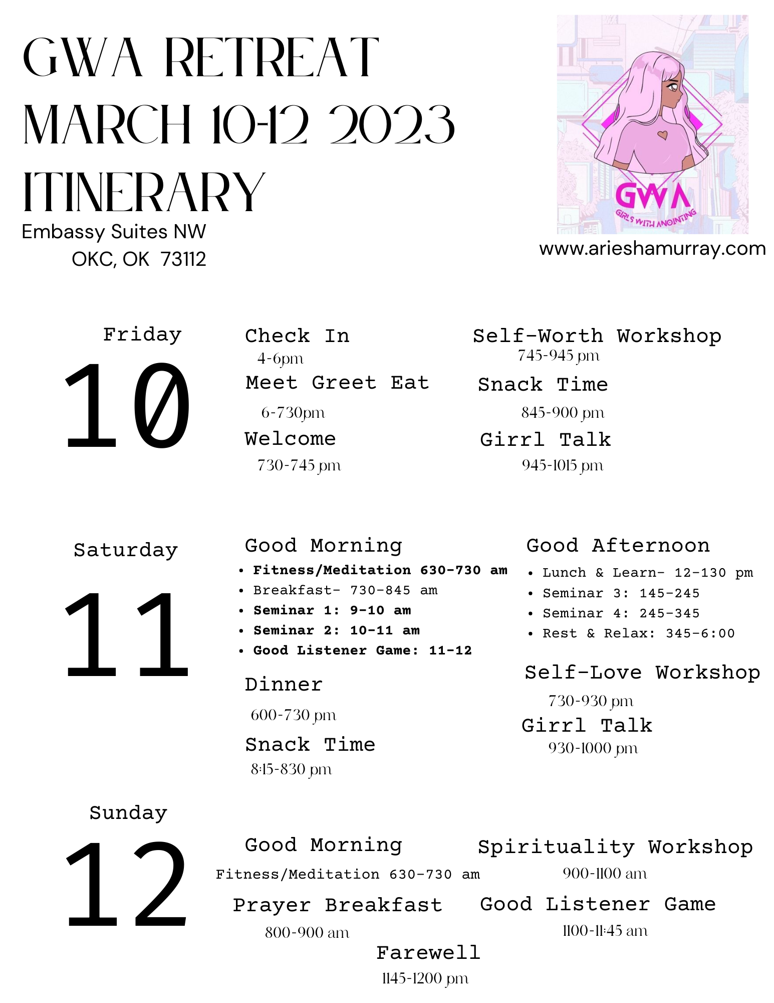 Blue and White Simple Meeting Itinerary Document Blue and White Simple Meeting Itinerary Document